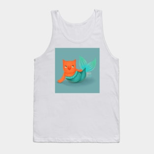 Cat Mermaid illustration Tank Top